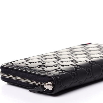 Gucci Guccissima Signature Web Zip Around Organizer Wallet Navy 8 of 12