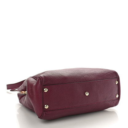 Gucci Calfskin Small Bamboo Shopper Tote Burgundy 4 of 10