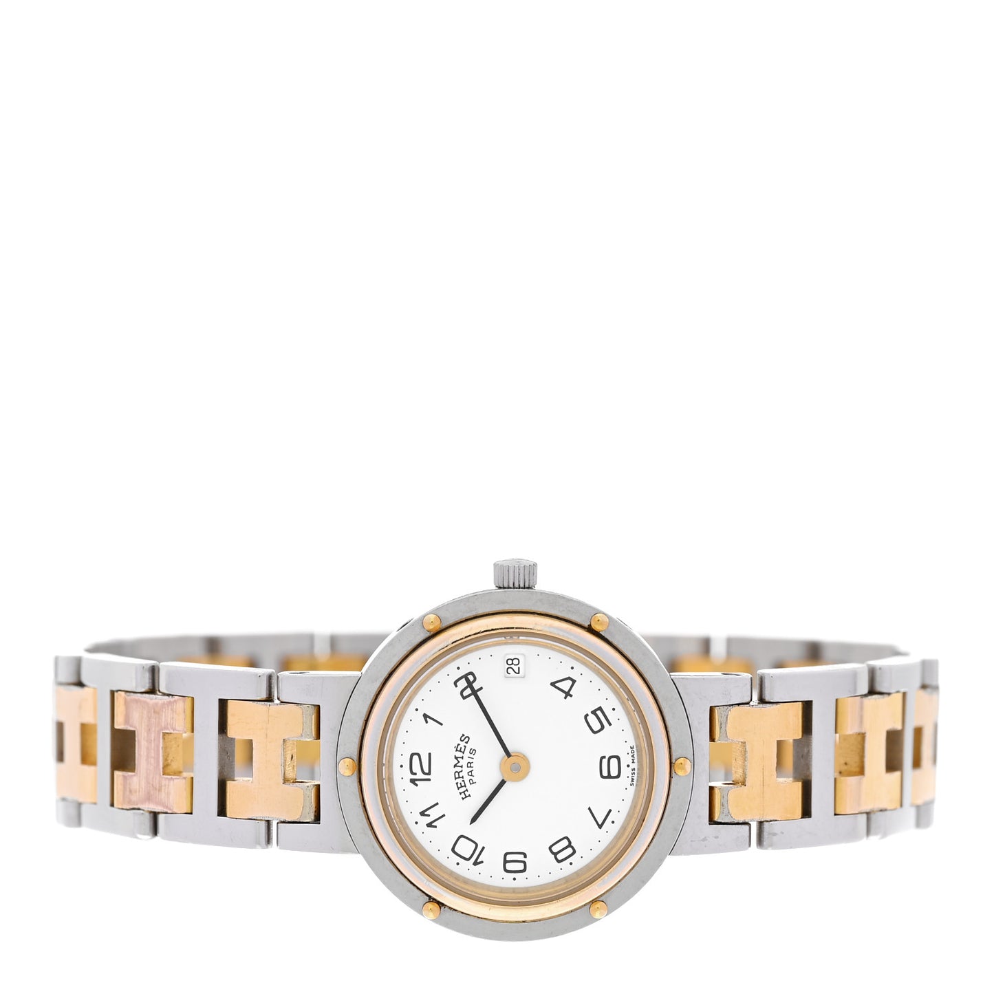 Stainless Steel 24mm Clipper Quartz Watch Gold