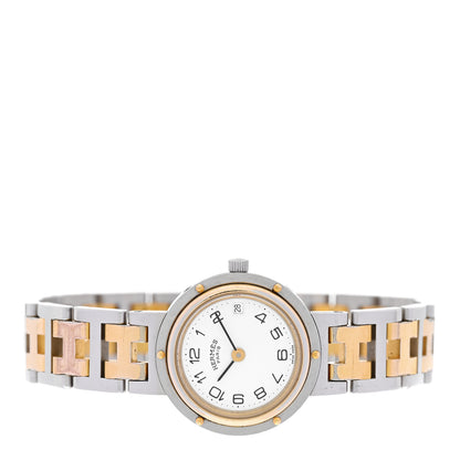 Hermes Stainless Steel 24mm Clipper Quartz Watch Gold 2 of 5