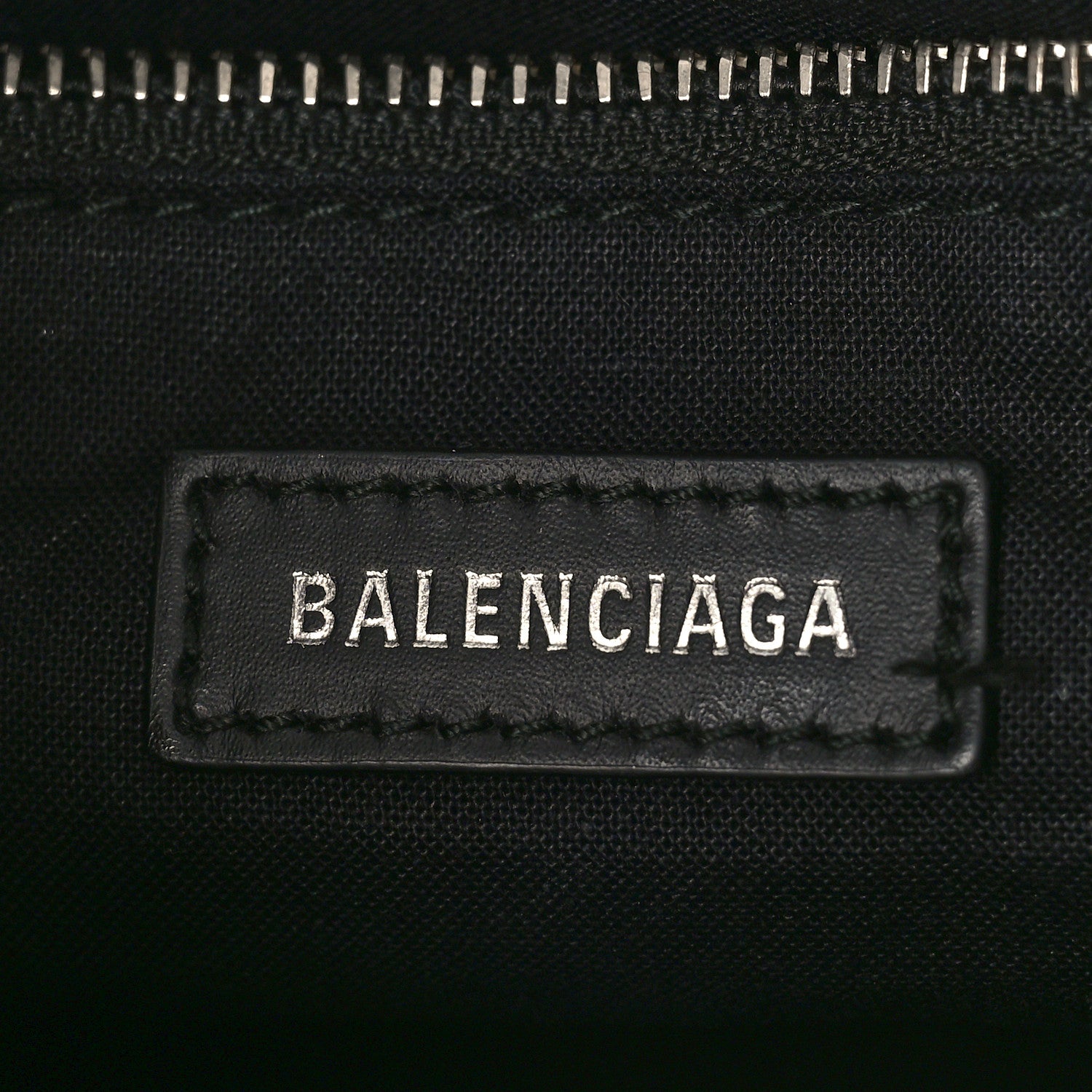 Balenciaga Canvas Satin Calfskin Diagonal Allover Logo Print Classic Silver Hardware Mini City Natural Black 6 of 8