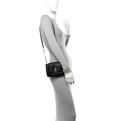 Saint Laurent Lambskin Quilted Monogram Mini Nolita Black 2 of 11