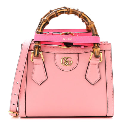 Gucci Wonka Grain Calfskin Mini Diana Tote Bag Wild Rose Fuxia Fluo 1 of 9