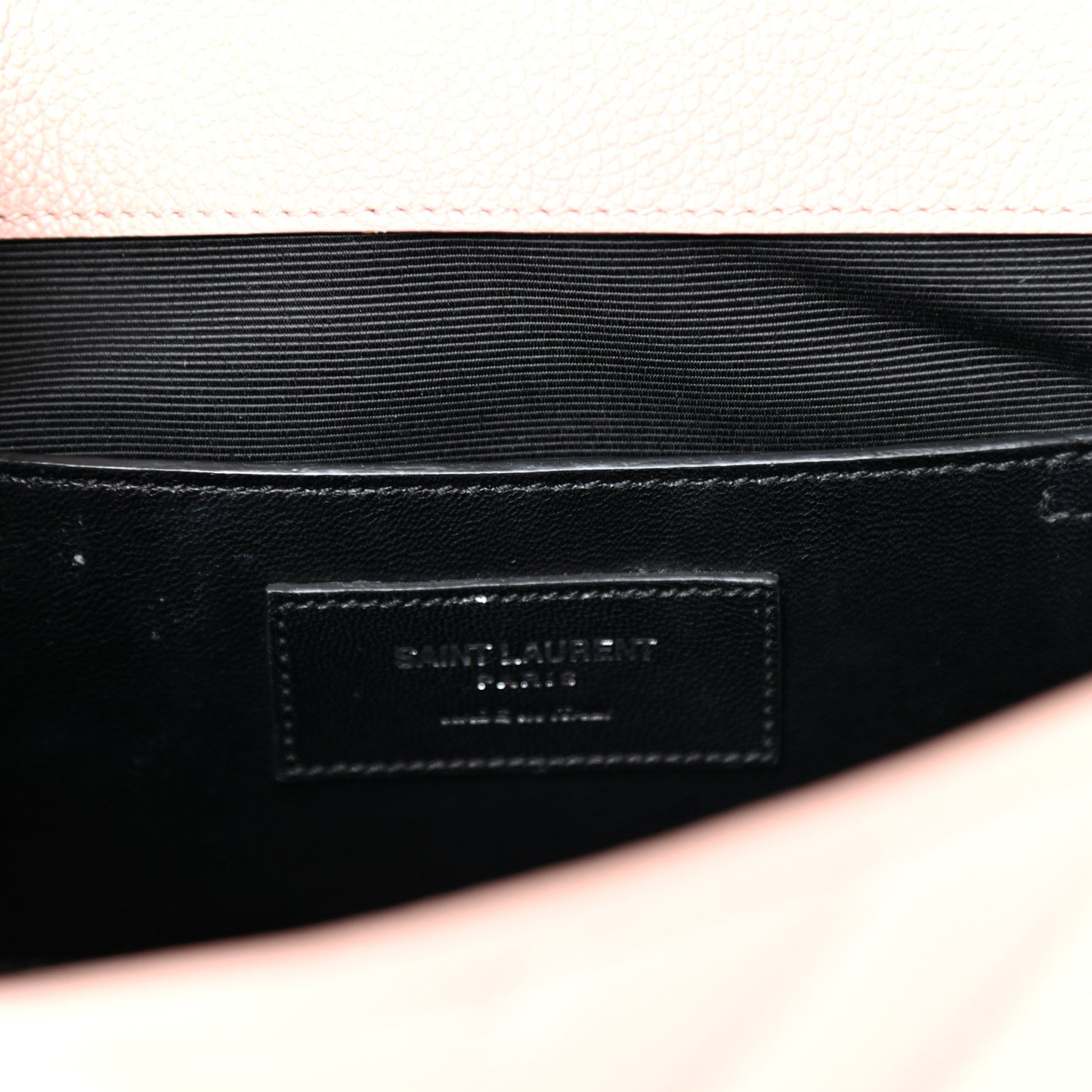 Grained Calfskin Matelasse Chevron Monogram Medium Chain Bag Pale Pink