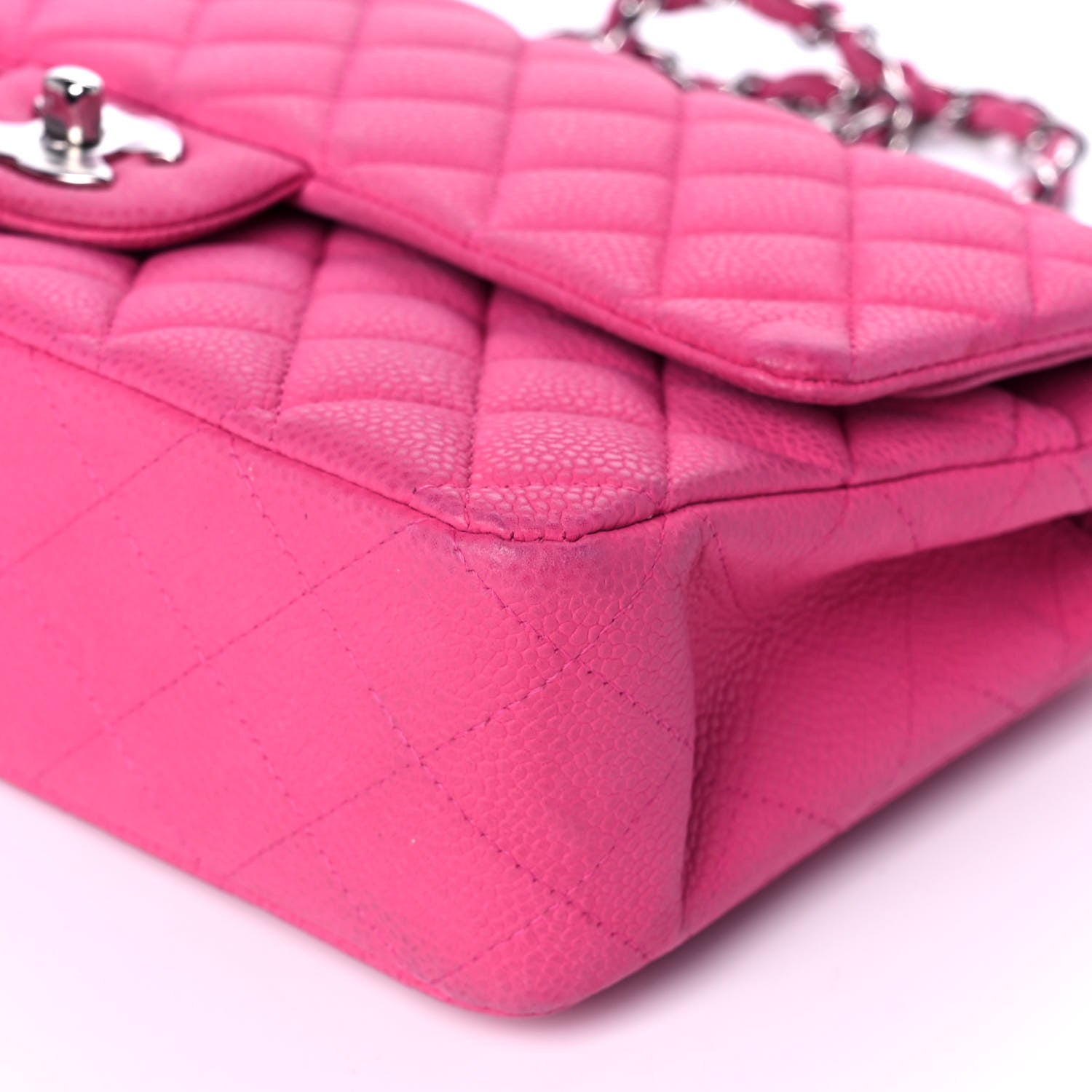 Chanel Iridescent Caviar Quilted Medium Double Flap Pink 10 of 11