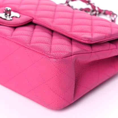 Chanel Iridescent Caviar Quilted Medium Double Flap Pink 10 of 11