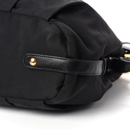 Prada Tessuto Nylon Jacquard Logo Tote Black 8 of 9