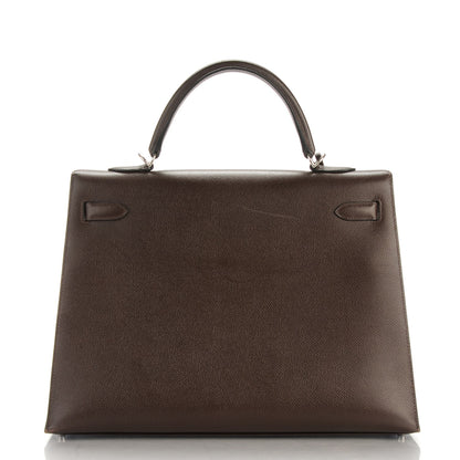 Hermes Epsom Kelly Sellier 35 Chocolat 4 of 22