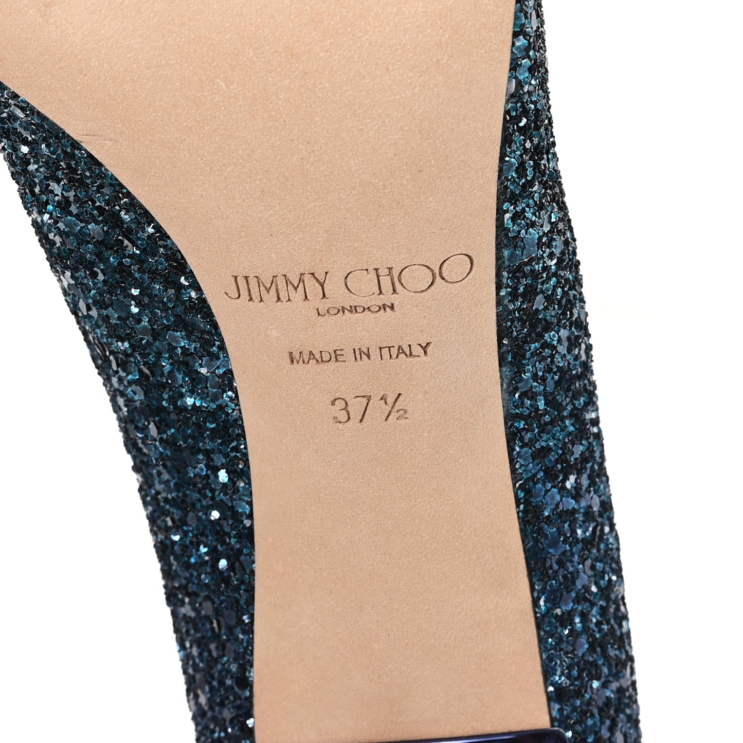 Coarse Glitter Degrade Pointy Toe Romy 100 Pumps 37.5 Peacock Navy