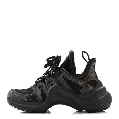 Louis Vuitton Calfskin Patent Monogram LV Archlight Sneakers 38 Black 1 of 8