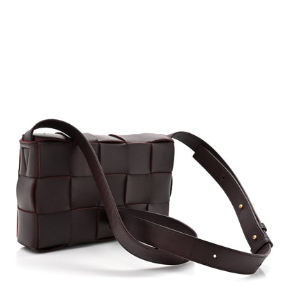 Bottega Veneta Lambskin Maxi Intrecciato Small Cassette Crossbody Bag Barolo 3 of 10