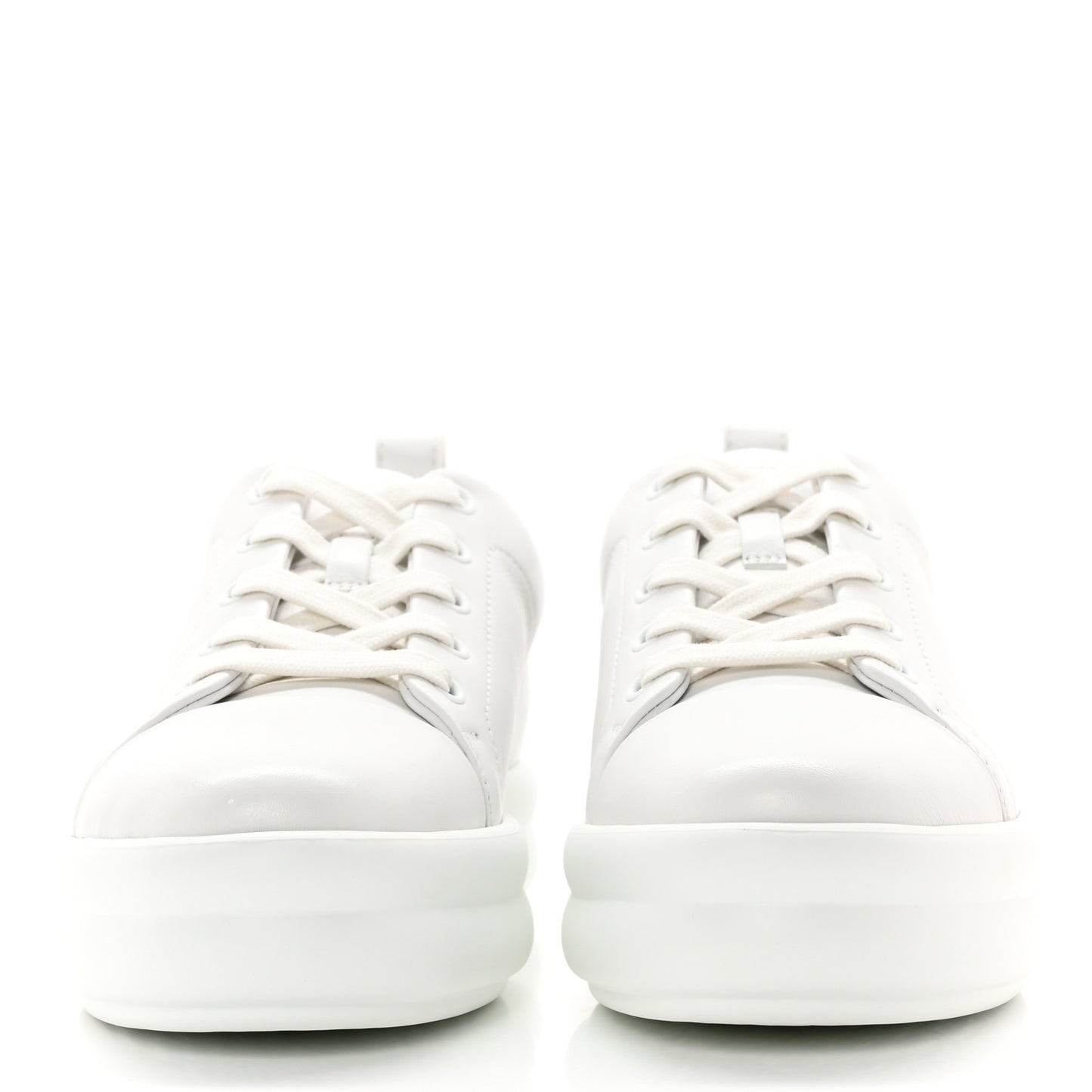 Calfskin Womens Happy Sneakers 37 White