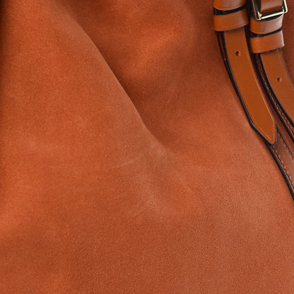 Burberry Suede Calfskin Large Whipstitch Tote Brown 13 of 17