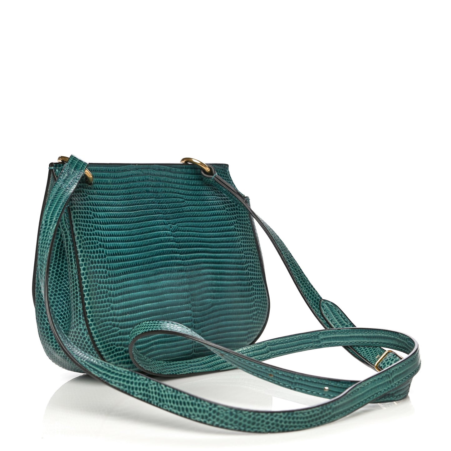 Lizard Embossed Calfskin Small Amberley Satchel Frozen