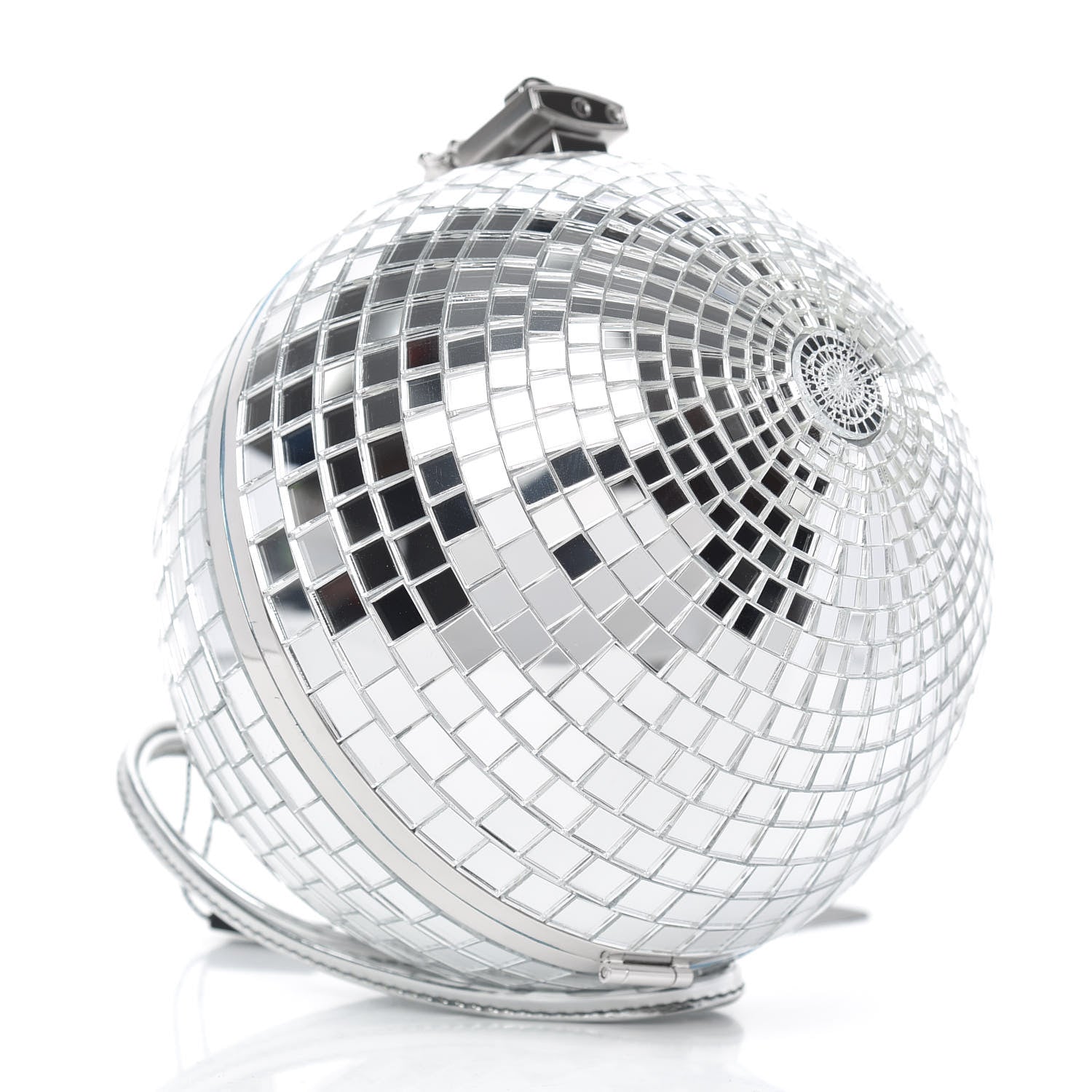 Dolce & Gabbana Crystal Embellished Disco Ball Secret and Diamonds Clutch Bag Silver 3 of 7
