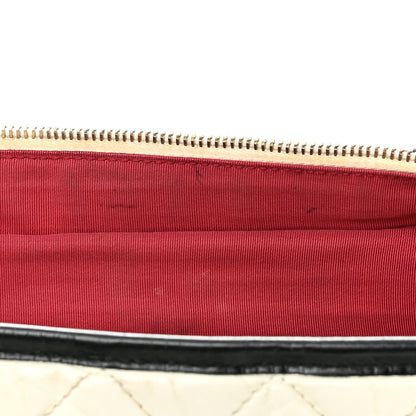 Chanel Aged Calfskin Quilted Medium Gabrielle Hobo Black White 12 of 22