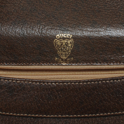 Gucci Leather Web Shoulder Bag Brown 5 of 6
