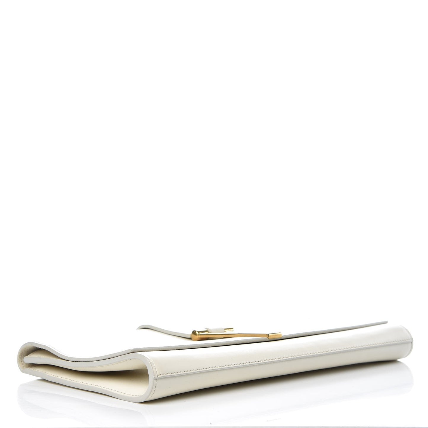 Calfskin Classic Y Clutch White