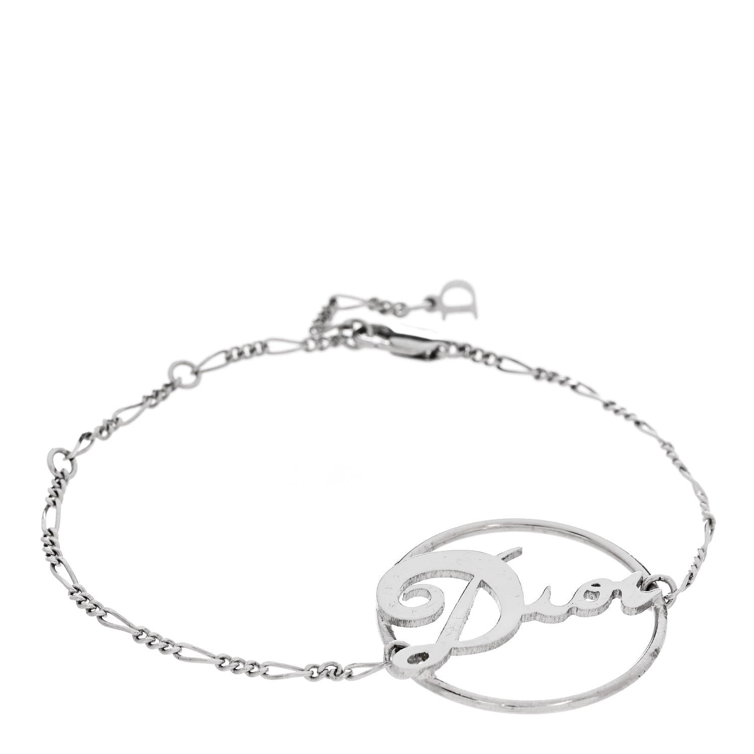 Christian Dior Metal Logo Bracelet Silver 1 of 5