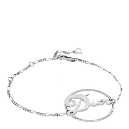 Christian Dior Metal Logo Bracelet Silver 1 of 5