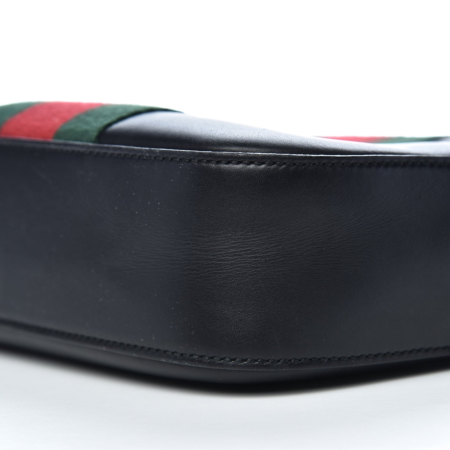 Calfskin Web Small Webby Bee Shoulder Bag Black