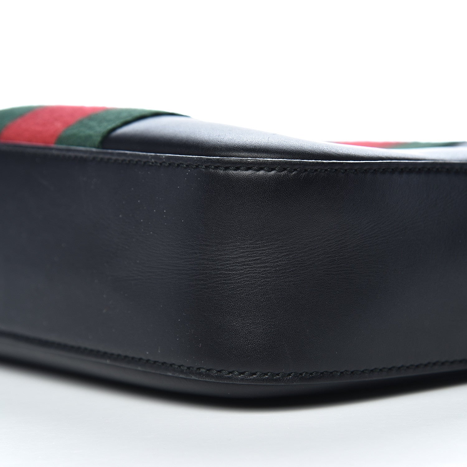 Gucci Calfskin Web Small Webby Bee Shoulder Bag Black 12 of 13