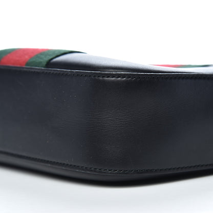 Gucci Calfskin Web Small Webby Bee Shoulder Bag Black 12 of 13