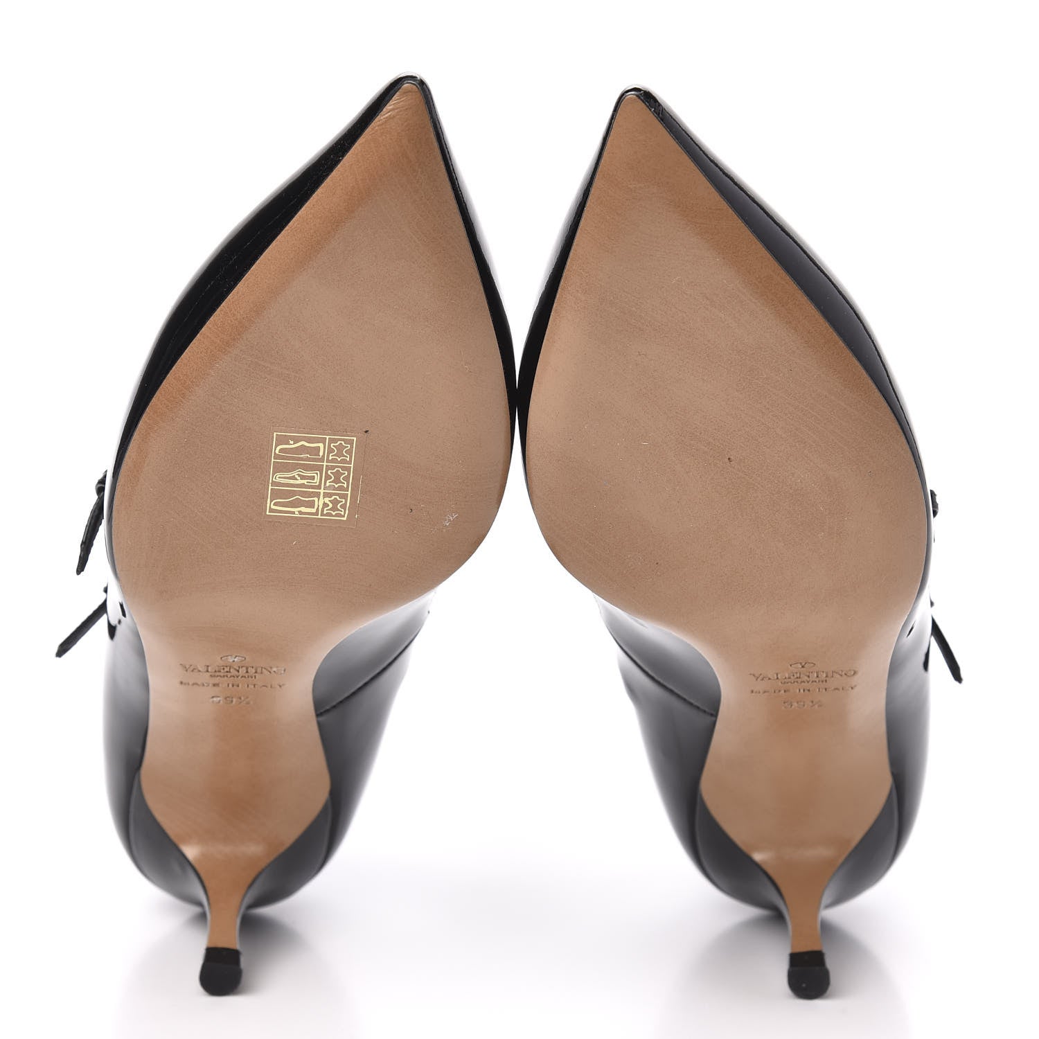 Valentino Garavani Patent Love Latch 50mm Pumps 39.5 Black Poudre 5 of 9