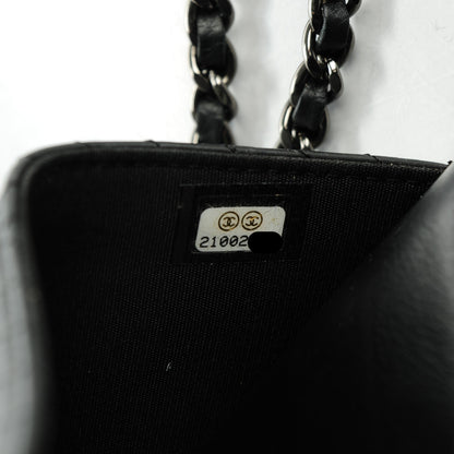 Chanel Calfskin Chevron Boy Wallet On Chain WOC Black 8 of 8