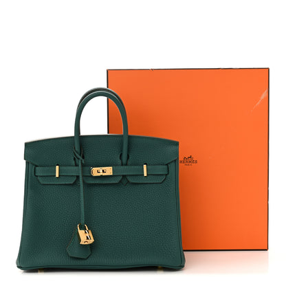 Hermes Togo Birkin 25 Malachite 10 of 10