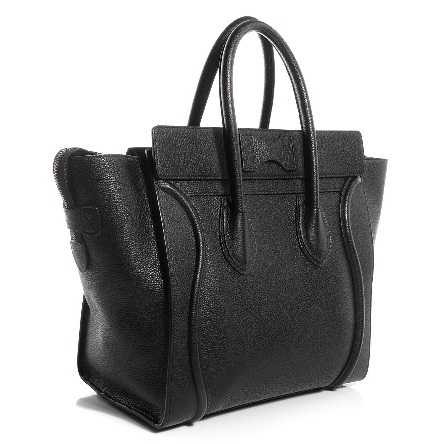 Celine Drummed Calfskin Mini Luggage Black 3 of 9