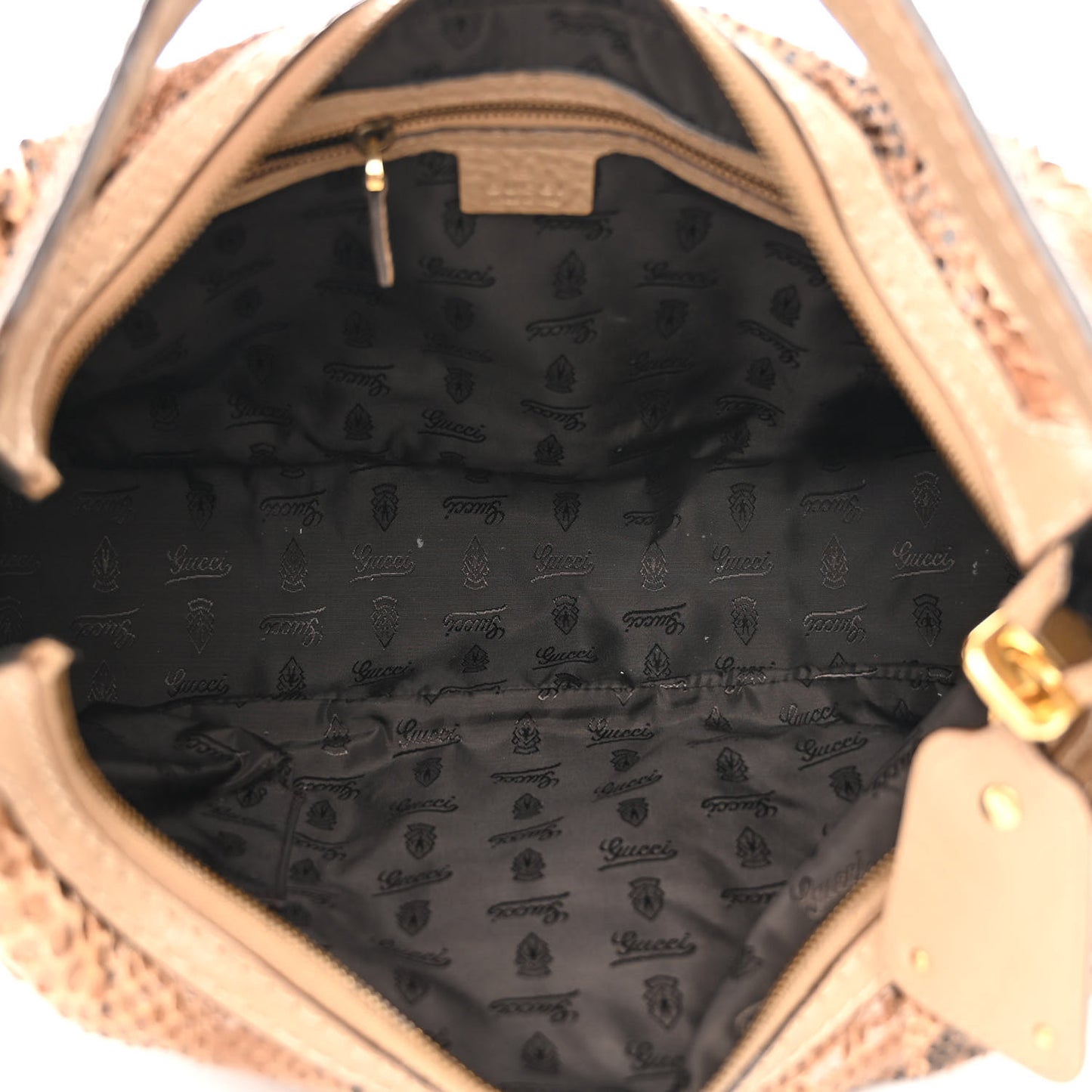 Snakeskin Medium Jockey Hobo Brown