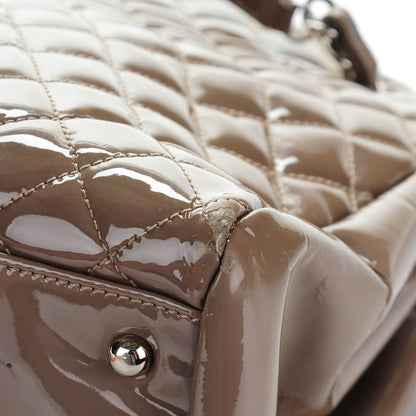 Chanel Patent Quilted Large Just Mademoiselle Bowling Bag Grey 9 of 11