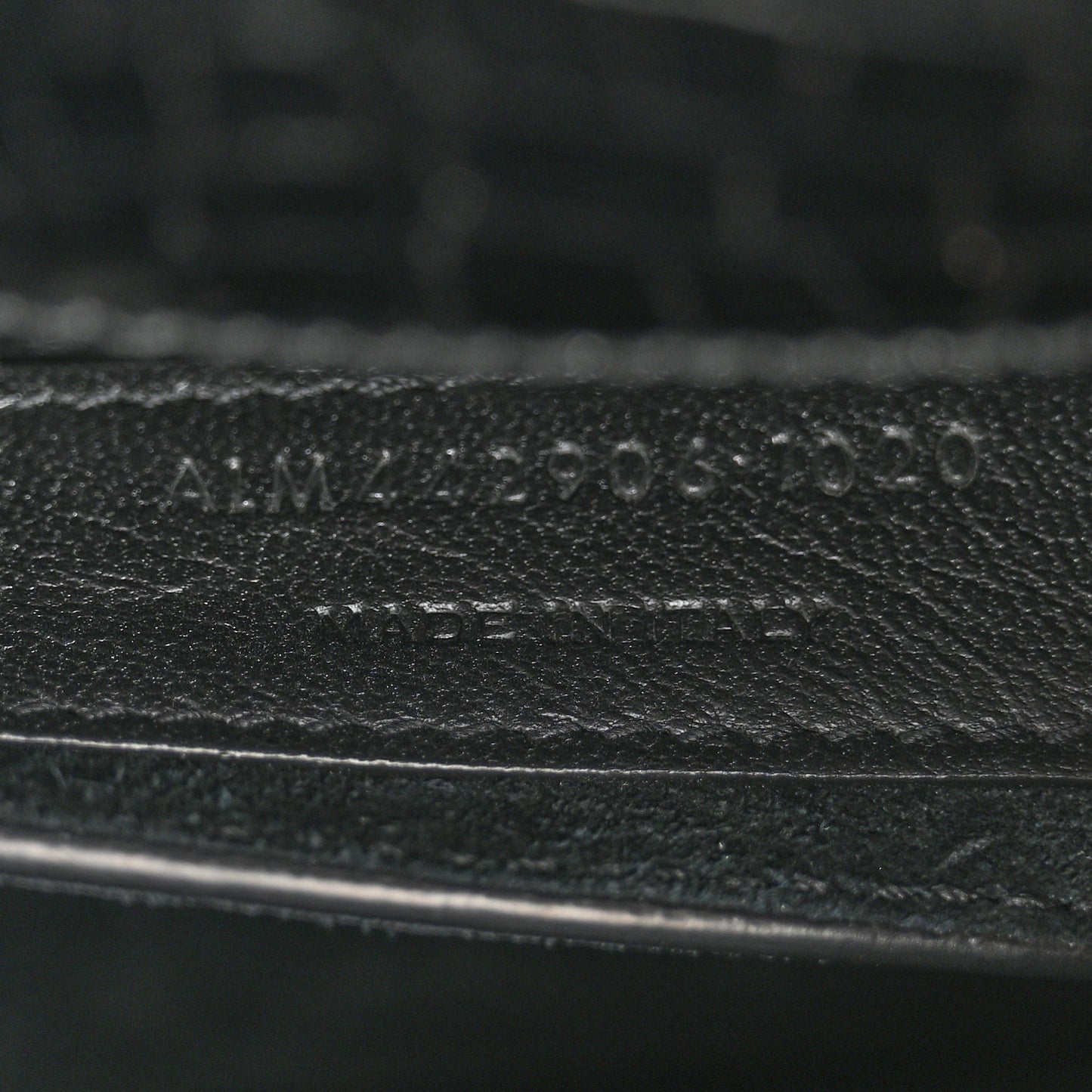 Calfskin Crocodile Embossed Medium Monochrome Monogram Sunset Black
