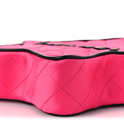 Chanel Satin Quilted Walk Of Fame Star Bag Fuchsia Black 10 of 11