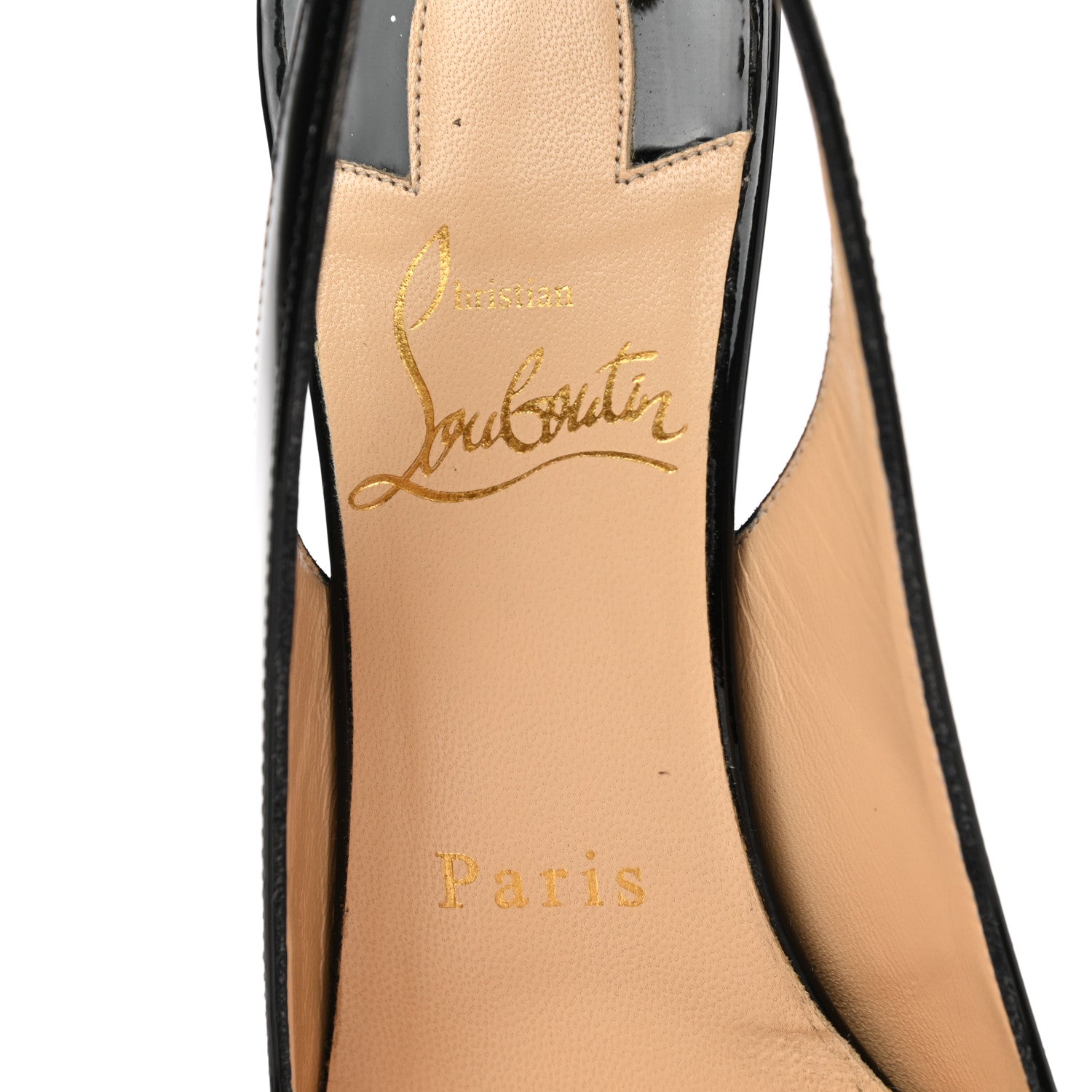 Christian Louboutin Patent Clare Sling 80 Pumps 36.5 Black 7 of 9