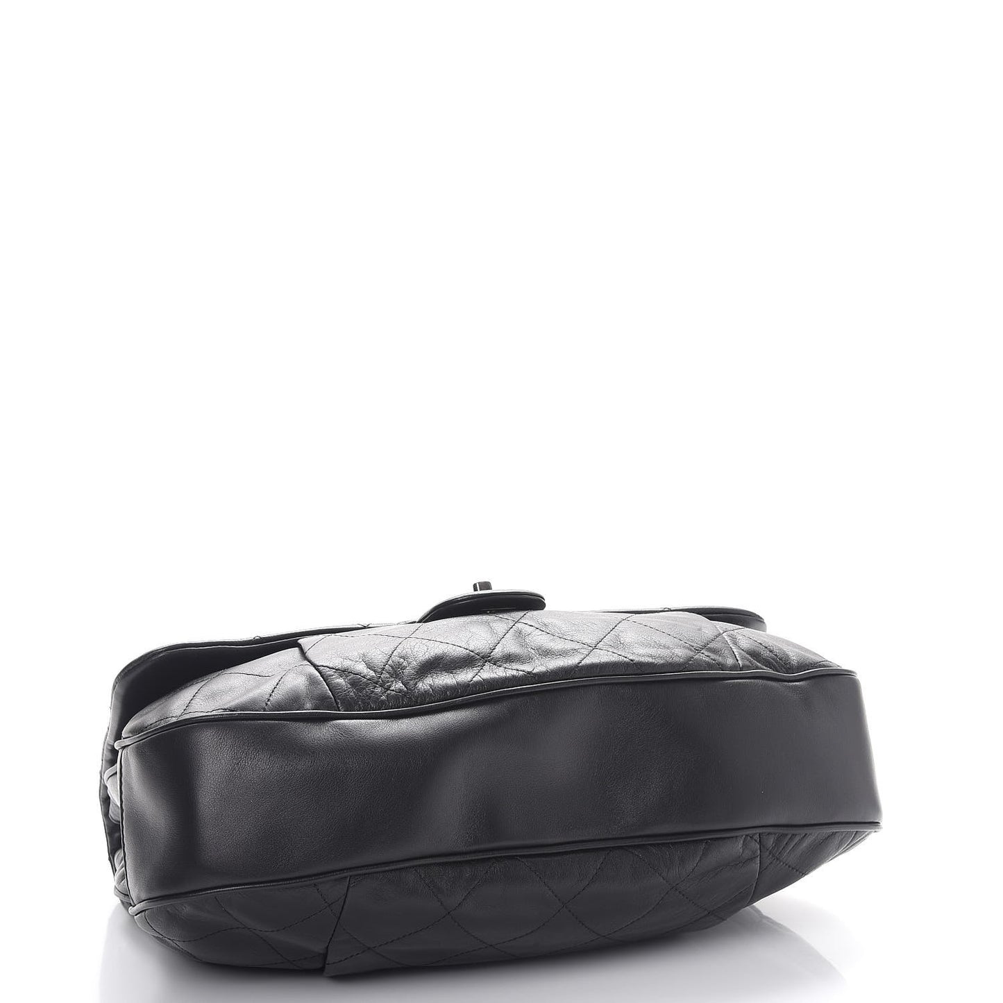 Calfskin Coco Pleats Flap Black