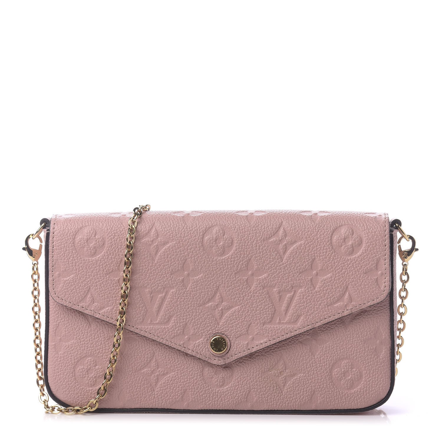 Louis Vuitton Empreinte Pochette Felicie Chain Wallet Rose Poudre 1 of 10