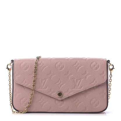 Louis Vuitton Empreinte Pochette Felicie Chain Wallet Rose Poudre 1 of 10