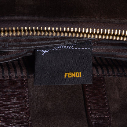 Fendi Vitello Elite Flamingo Regular 2Jours Tote Moro Marrone Nocciola 10 of 13