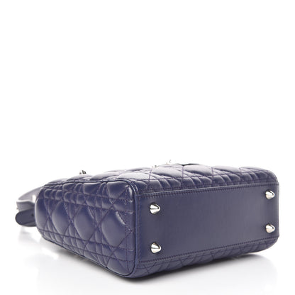 Christian Dior Lambskin Cannage Small Lucky Badges My Lady Dior Navy 4 of 10
