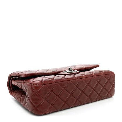 Chanel Lambskin Quilted Medium Double Flap Burgundy 4 of 10