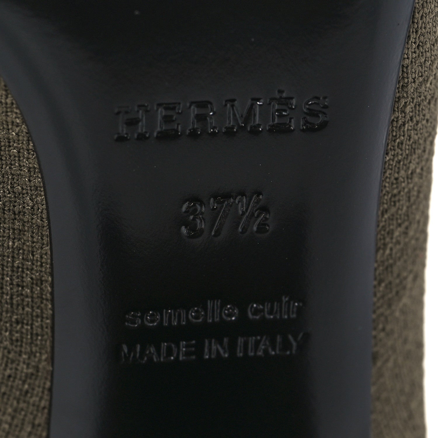 Hermes Knit Calfskin Volver 60 Ankle Boots 37.5 Vert Sapin 6 of 8