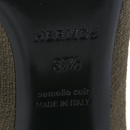 Hermes Knit Calfskin Volver 60 Ankle Boots 37.5 Vert Sapin 6 of 8