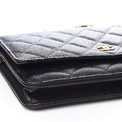 Chanel Caviar Quilted Wallet On Chain WOC Black 10 of 14