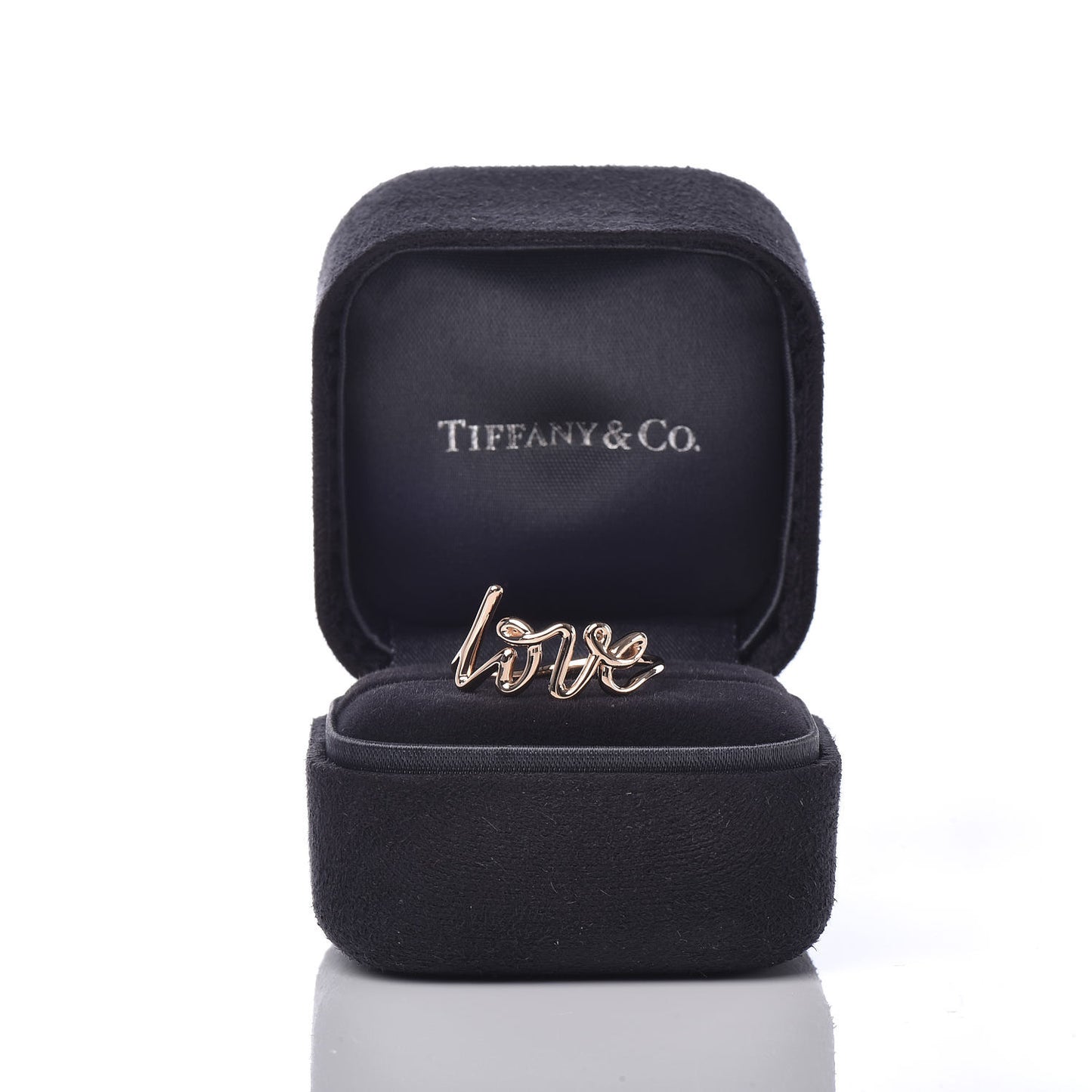 18K Rose Gold Paloma's Graffiti Love Ring 55 7.25
