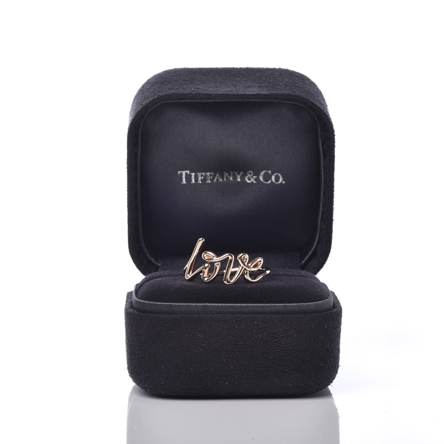 Tiffany 18K Rose Gold Paloma's Graffiti Love Ring 55 7.25 7 of 7