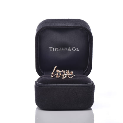Tiffany 18K Rose Gold Paloma's Graffiti Love Ring 55 7.25 7 of 7