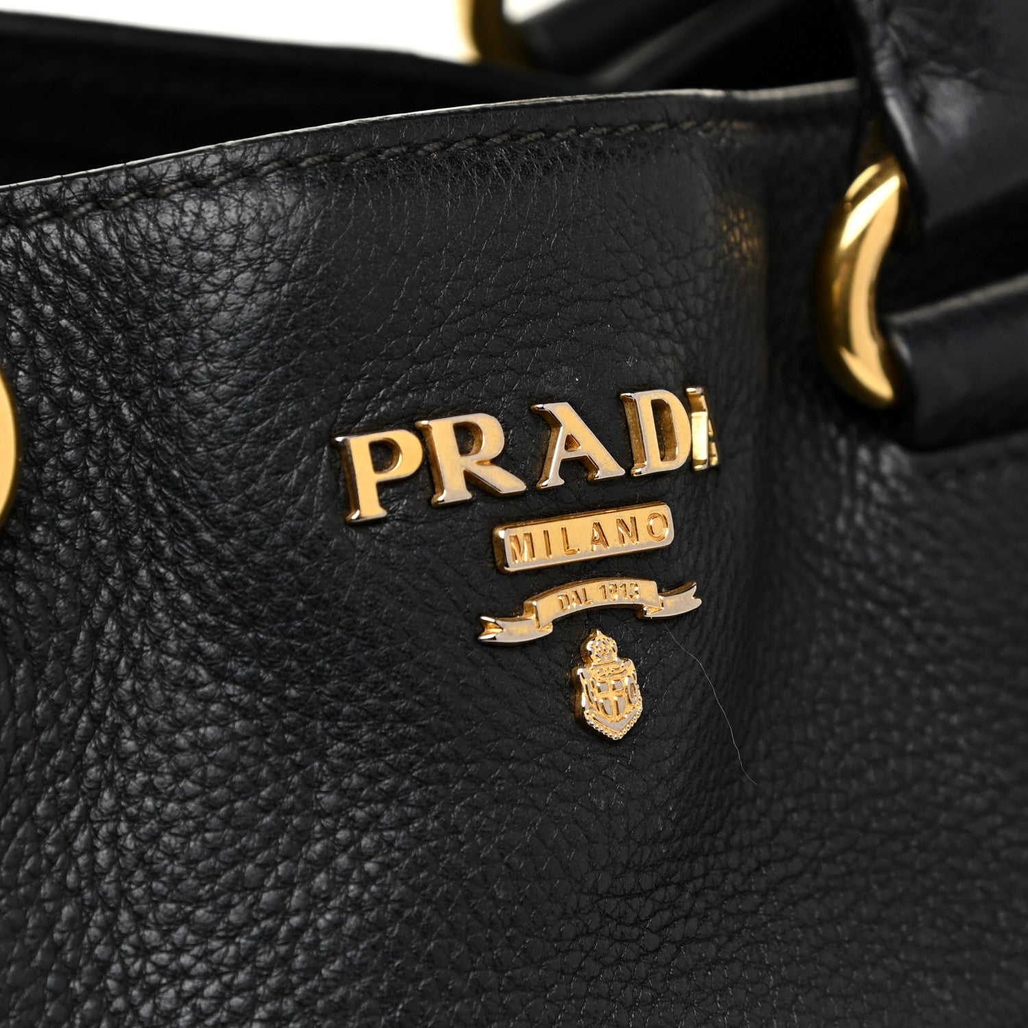 Prada Vitello Daino Shopping Satchel Black 14 of 18