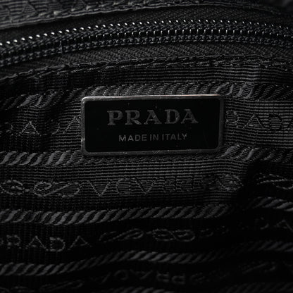Prada Re-Nylon Vela Saffiano Pocket Double Zip Shoulder Bag Black 7 of 11